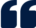 Dark blue quotation mark icon on black background.